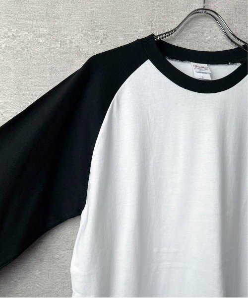 Printstar(プリントスター)の「【Printstar / プリントスター】5.6オンス ヘビーウェイト ベースボールTシャツ(Tシャツ/カットソー・メンズ・杢グレー/ブラック×ホワイト/ホワイト×ブラック/ホワイト/ブラック・XL/L/M)」の20枚目の写真