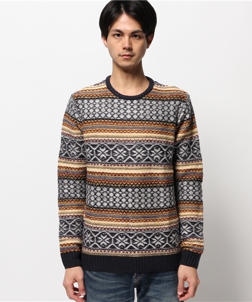 Desigual（デシグアル）の「「Desigual/デシグアル」フェアアイルニット（ニット/セーター・メンズ・ブルー系その他・LARGE/X-LARGE/XX-LARGE/SMALL/MEDIUM）」の2枚目の写真