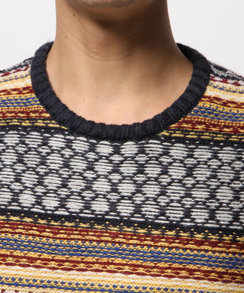 Desigual（デシグアル）の「「Desigual/デシグアル」フェアアイルニット（ニット/セーター・メンズ・ブルー系その他・LARGE/X-LARGE/XX-LARGE/SMALL/MEDIUM）」の5枚目の写真