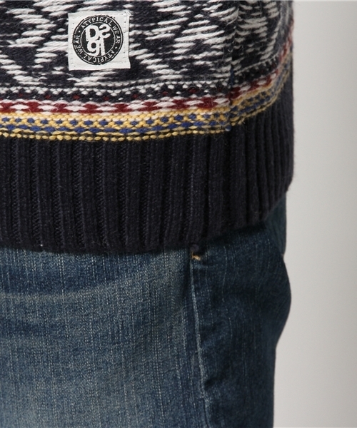 Desigual（デシグアル）の「「Desigual/デシグアル」フェアアイルニット（ニット/セーター・メンズ・ブルー系その他・LARGE/X-LARGE/XX-LARGE/SMALL/MEDIUM）」の7枚目の写真
