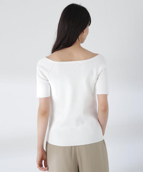 NATURAL BEAUTY BASIC(ナチュラルビューティーベーシック)の「◇デコルテラインコンパクトニット(ニット/セーター・レディース・ピンク/ブラック/オフホワイト・FREE)」の8枚目の写真