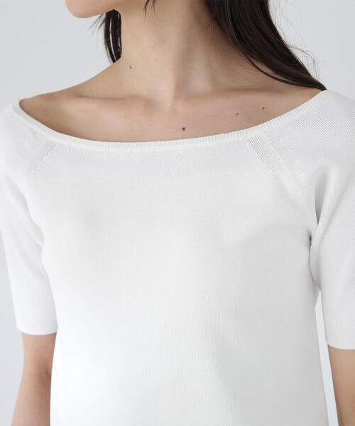 NATURAL BEAUTY BASIC(ナチュラルビューティーベーシック)の「◇デコルテラインコンパクトニット(ニット/セーター・レディース・ピンク/ブラック/オフホワイト・FREE)」の9枚目の写真
