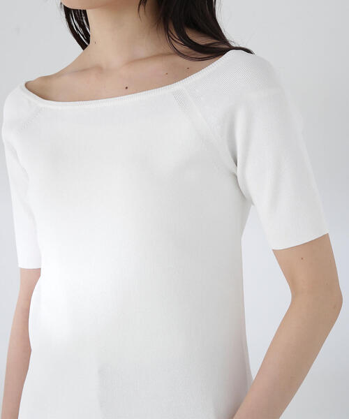 NATURAL BEAUTY BASIC(ナチュラルビューティーベーシック)の「◇デコルテラインコンパクトニット(ニット/セーター・レディース・ピンク/ブラック/オフホワイト・FREE)」の10枚目の写真