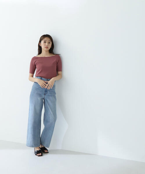 NATURAL BEAUTY BASIC(ナチュラルビューティーベーシック)の「◇デコルテラインコンパクトニット(ニット/セーター・レディース・ピンク/ブラック/オフホワイト・FREE)」の15枚目の写真
