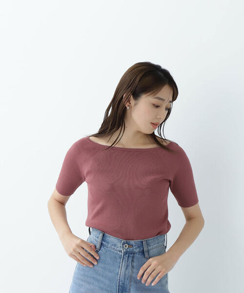 NATURAL BEAUTY BASIC(ナチュラルビューティーベーシック)の「◇デコルテラインコンパクトニット(ニット/セーター・レディース・ピンク/ブラック/オフホワイト・FREE)」の16枚目の写真