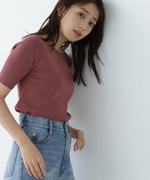 NATURAL BEAUTY BASIC(ナチュラルビューティーベーシック)の「◇デコルテラインコンパクトニット(ニット/セーター・レディース・ピンク/ブラック/オフホワイト・FREE)」の18枚目の写真