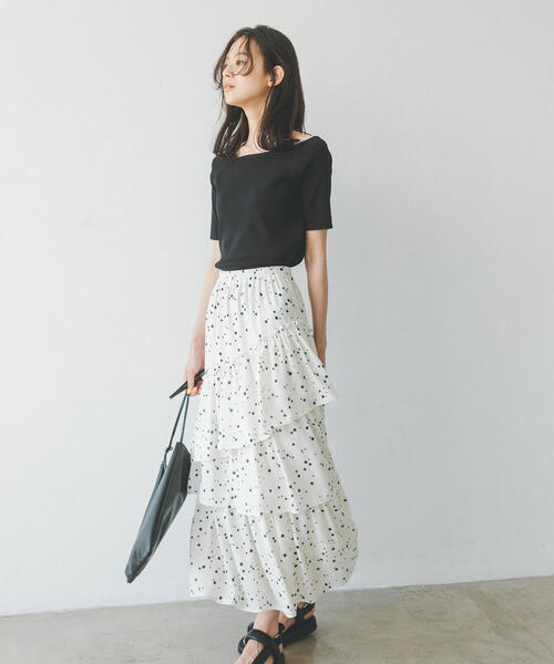 NATURAL BEAUTY BASIC(ナチュラルビューティーベーシック)の「◇デコルテラインコンパクトニット(ニット/セーター・レディース・ピンク/ブラック/オフホワイト・FREE)」の3枚目の写真