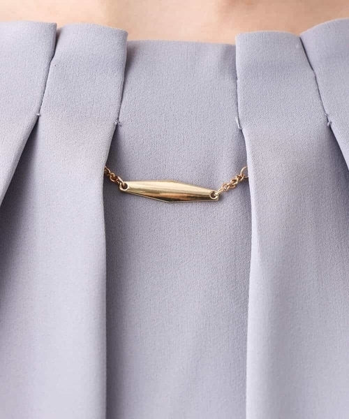 OFUON le MK（オフオンルエムケー）の「フロントタックジョーゼットブラウス/洗える/WEB限定サイズ（Tシャツ/カットソー・レディース・グレイッシュブルー/ホワイト/ピンク/ネイビー・40/38/36）」の19枚目の写真