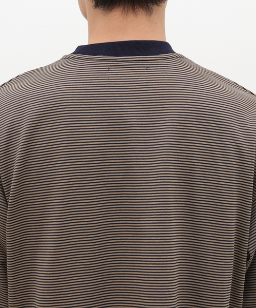 417 EDIFICE（フォーワンセブンエディフィス）の「マイクロボーダー T（Tシャツ/カットソー・メンズ・ベージュ/パープル/ブラウン/チャコールグレー/ブルー・MEDIUM/LARGE）」の19枚目の写真