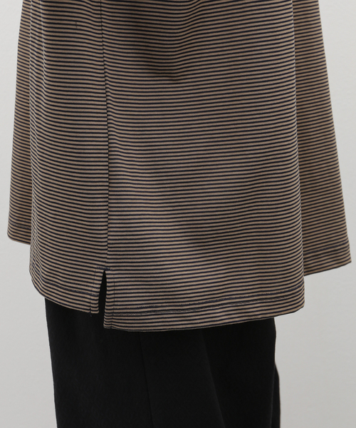 417 EDIFICE（フォーワンセブンエディフィス）の「マイクロボーダー T（Tシャツ/カットソー・メンズ・ベージュ/パープル/ブラウン/チャコールグレー/ブルー・MEDIUM/LARGE）」の22枚目の写真