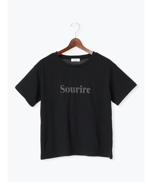 Te chichi TERRASSE(テチチテラス)の「【抗菌防臭】発泡ロゴプリントTシャツ(Tシャツ/カットソー・レディース・ブラック/ブルー/オフホワイト・F)」の15枚目の写真