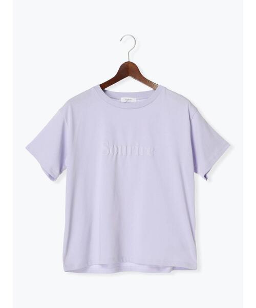 Te chichi TERRASSE(テチチテラス)の「【抗菌防臭】発泡ロゴプリントTシャツ(Tシャツ/カットソー・レディース・ブラック/ブルー/オフホワイト・F)」の16枚目の写真