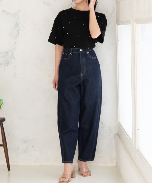 セール】パール付きTシャツ（Tシャツ/カットソー）｜attiree