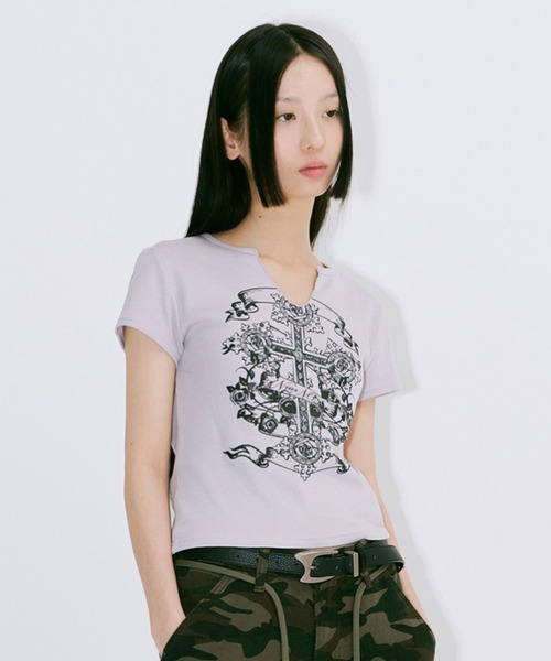 [Not Your Rose] Sia wrap tshirts★韓国の人気★関税/送料込 NOTYOURROSE】Sana top（その他トップス）｜NOT YOUR ROSE