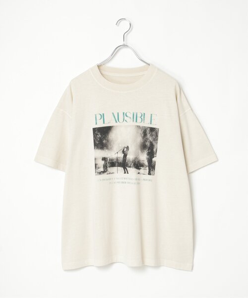 VENCEEXCHANGE(ヴァンスエクスチェンジ)の「PLAUSIBLE ピグメントTシャツ(Tシャツ/カットソー・レディース・オフホワイト/チャコールグレー/ライトグレー・FREE)」の12枚目の写真