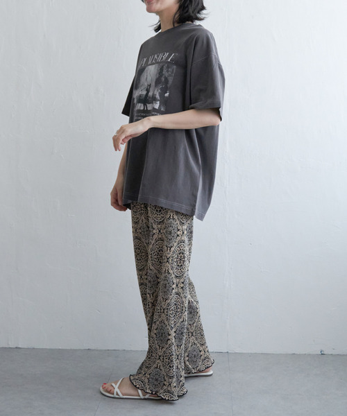VENCEEXCHANGE(ヴァンスエクスチェンジ)の「PLAUSIBLE ピグメントTシャツ(Tシャツ/カットソー・レディース・オフホワイト/チャコールグレー/ライトグレー・FREE)」の9枚目の写真