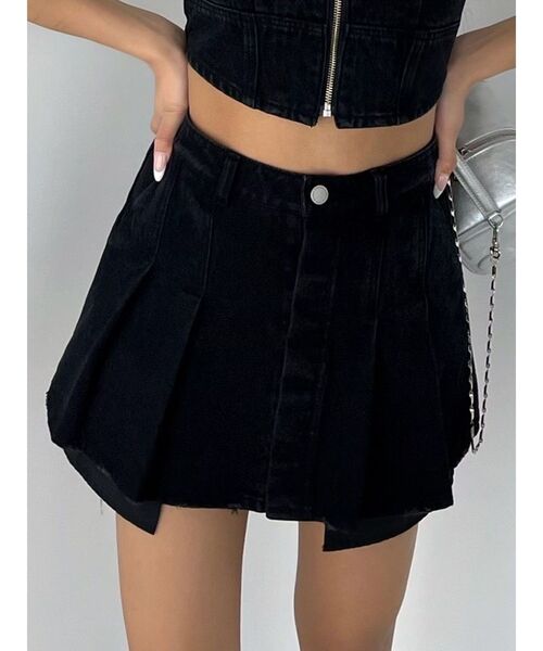 【セール】プリーツデニムスカート（デニムスカート）｜EMODA（エモダ） 5,171円