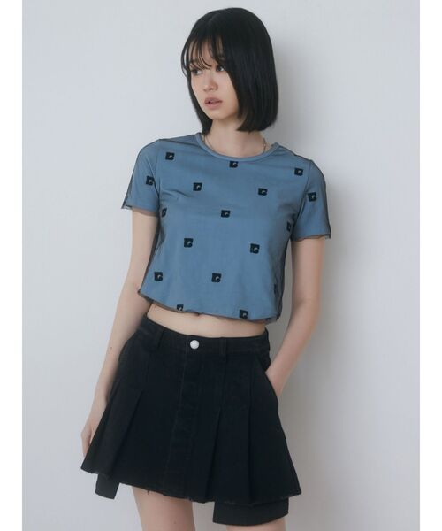 EMODA（エモダ）の「プリーツデニムスカート（デニムスカート・レディース・ブラック/ライトブルー/グレー・SMALL/MEDIUM）」の5枚目の写真