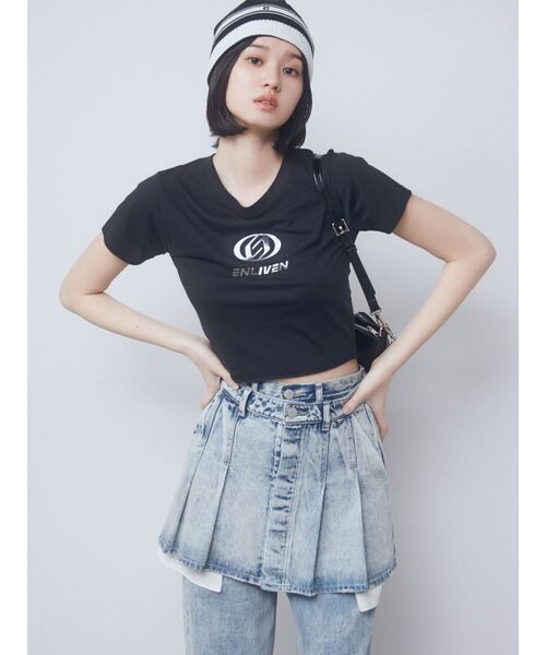 EMODA（エモダ）の「プリーツデニムスカート（デニムスカート・レディース・ブラック/ライトブルー/グレー・SMALL/MEDIUM）」の19枚目の写真