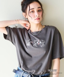 Days（デイズ）の「【PEANUTS/ピーナッツ】SNOOPY/スヌーピー3パターンフロントデザイン刺繍Tシャツ（2026SS）（Tシャツ/カットソー）」