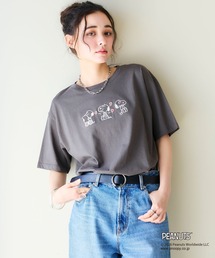 PEANUTS（ピーナッツ）の「【PEANUTS/ピーナッツ】SNOOPY/スヌーピー3パターンフロントデザイン刺繍Tシャツ（2026SS）（Tシャツ/カットソー）」