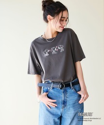 PEANUTS（ピーナッツ）の「【PEANUTS/ピーナッツ】SNOOPY/スヌーピー3パターンフロントデザイン刺繍Tシャツ（2026SS）（Tシャツ/カットソー）」