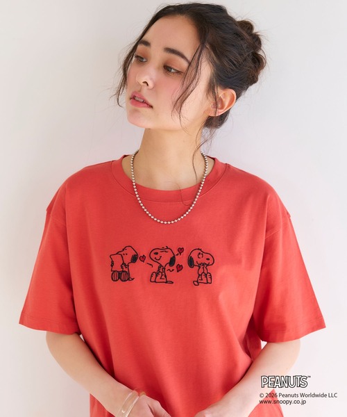 PEANUTS SNOOPY 3‑Pattern Front Design принт‑футболка (2026 SS)