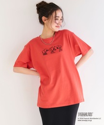 cross marche（クロスマルシェ）の「【PEANUTS/ピーナッツ】SNOOPY/スヌーピー3パターンフロントデザイン刺繍Tシャツ（2026SS）（Tシャツ/カットソー）」