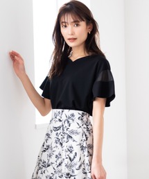 ■2024春夏新作■シアーフレア袖Tシャツ/MM428204