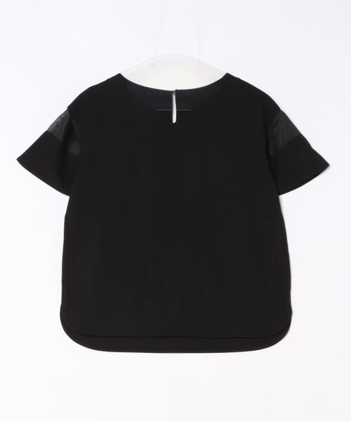 MISCH MASCH（ミッシュマッシュ）の「■2024春夏新作■シアーフレア袖Tシャツ/MM428204（Tシャツ/カットソー・レディース・ブルー/ピンク/ホワイト/ブラック・ﾌﾘ-）」の8枚目の写真