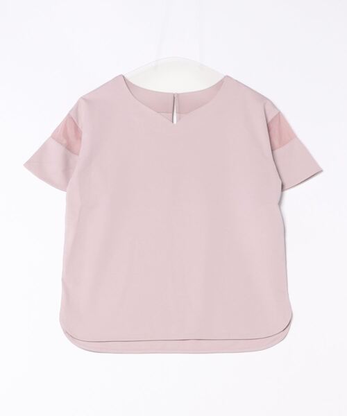 MISCH MASCH（ミッシュマッシュ）の「■2024春夏新作■シアーフレア袖Tシャツ/MM428204（Tシャツ/カットソー・レディース・ブルー/ピンク/ホワイト/ブラック・ﾌﾘ-）」の10枚目の写真