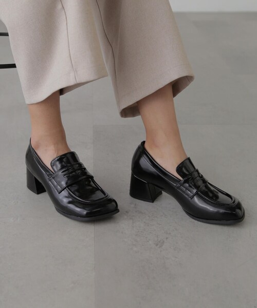 FREE'S MART(フリーズマート)の「◆ヒールローファー(ローファー・レディース・ブラック/ブラウン・SMALL/MEDIUM)」の6枚目の写真