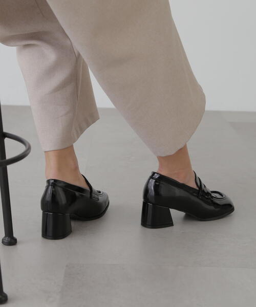 FREE'S MART(フリーズマート)の「◆ヒールローファー(ローファー・レディース・ブラック/ブラウン・SMALL/MEDIUM)」の7枚目の写真