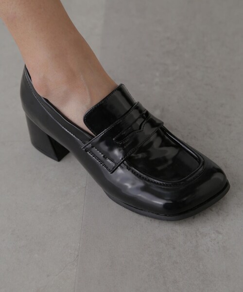 FREE'S MART(フリーズマート)の「◆ヒールローファー(ローファー・レディース・ブラック/ブラウン・SMALL/MEDIUM)」の8枚目の写真