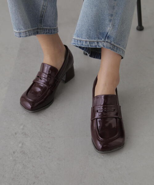 FREE'S MART(フリーズマート)の「◆ヒールローファー(ローファー・レディース・ブラック/ブラウン・SMALL/MEDIUM)」の14枚目の写真