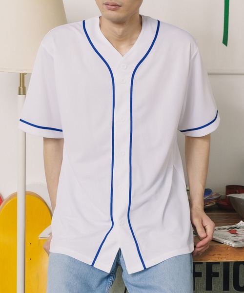United Athle(ユナイテッドアスレ)の「【UNITED ATHLE】4.1オンス ドライアスレチック ベースボールシャツ(シャツ/ブラウス・メンズ・ホワイト×ブルー/ホワイト×ブラック/ブラック×ホワイト・XL/M/L)」の2枚目の写真