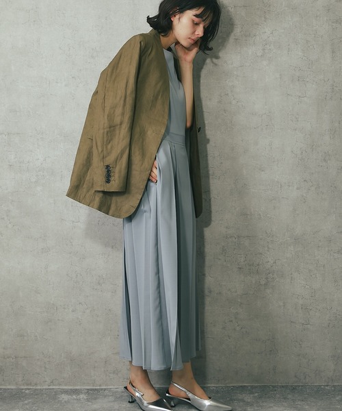 ノースリーブプリーツドレス（ワンピース）｜SMILE ORCHID