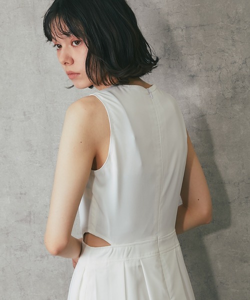 SMILE ORCHIDスマイルオーキッド ノースリーブプリーツドレスワンピース ノースリーブプリーツドレス（ワンピース）｜SMILE ORCHID（スマイル