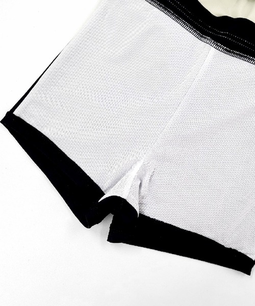 TeddyShop(テディショップ)の「キッズ水着 長袖ライン柄ワンピース風オールインワン水着(水着・キッズ・ブラウン/ブラック・M/L/3L/LL/S)」の7枚目の写真