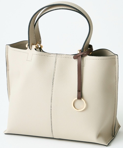 INED CLARO（イネドクラロ）の「2WAYトートバッグ（トートバッグ・レディース・カーキ/アイボリー・フリー）」の2枚目の写真