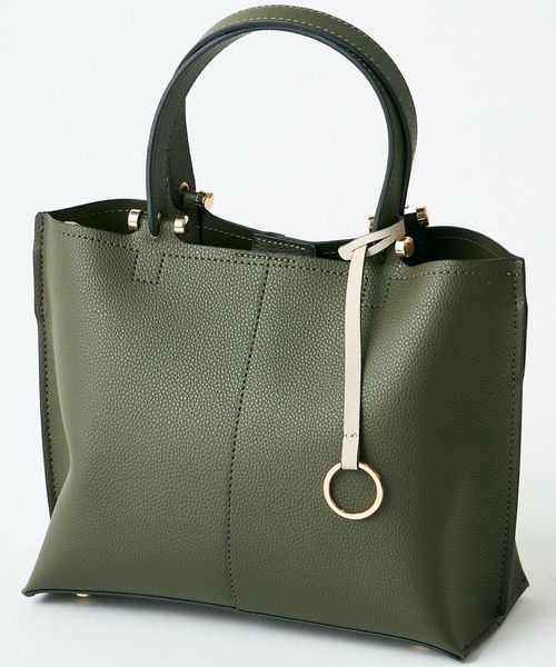 INED CLARO（イネドクラロ）の「2WAYトートバッグ（トートバッグ・レディース・カーキ/アイボリー・フリー）」の7枚目の写真