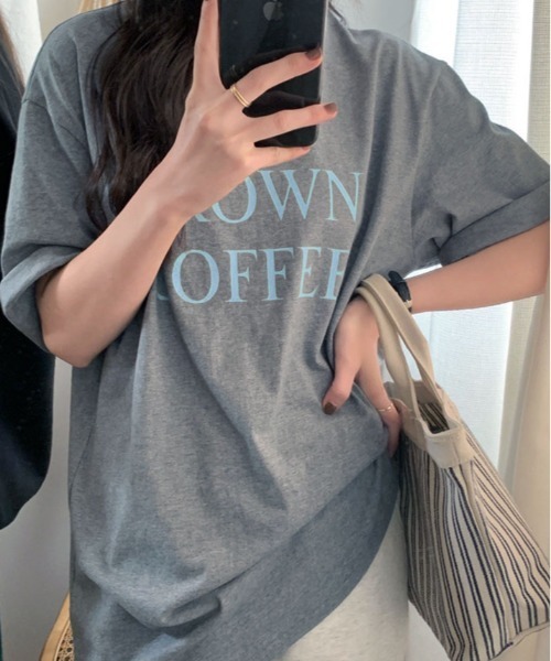 kirakiraShop(キラキラショップ)の「ロゴ デザイン Tシャツ(Tシャツ/カットソー・レディース・イエロー系その他/グレー系その他/ホワイト/ネイビー・FREE)」の3枚目の写真
