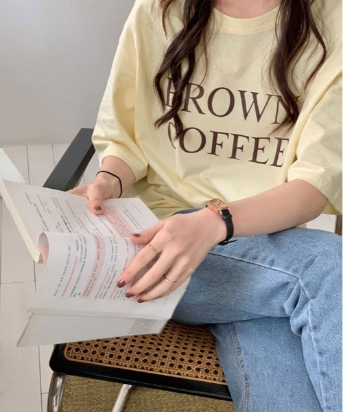 kirakiraShop(キラキラショップ)の「ロゴ デザイン Tシャツ(Tシャツ/カットソー・レディース・イエロー系その他/グレー系その他/ホワイト/ネイビー・FREE)」の4枚目の写真