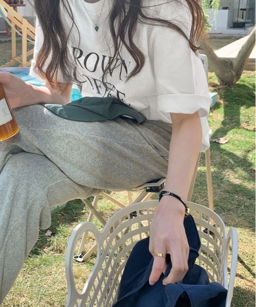 kirakiraShop(キラキラショップ)の「ロゴ デザイン Tシャツ(Tシャツ/カットソー・レディース・イエロー系その他/グレー系その他/ホワイト/ネイビー・FREE)」の8枚目の写真