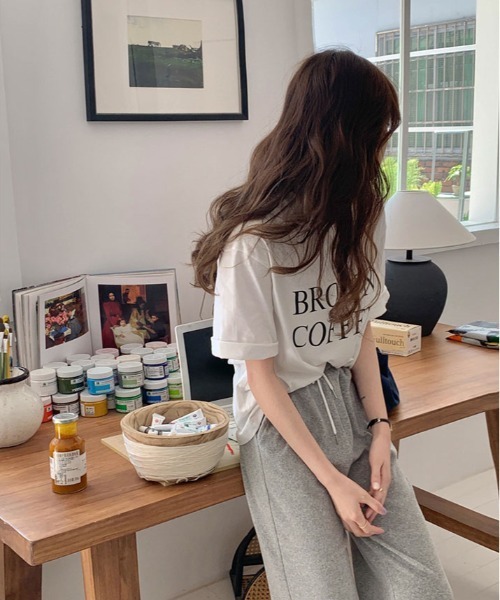 kirakiraShop(キラキラショップ)の「ロゴ デザイン Tシャツ(Tシャツ/カットソー・レディース・イエロー系その他/グレー系その他/ホワイト/ネイビー・FREE)」の12枚目の写真