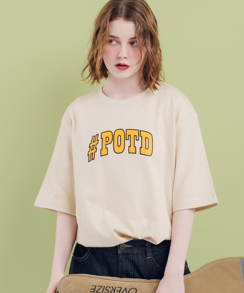 MUHET（ミュエータ）の「アソートロゴプリントTシャツ（Tシャツ/カットソー・レディース・ネイビー/アイボリー/チャコールグレー・MEDIUM/X-LARGE）」の2枚目の写真