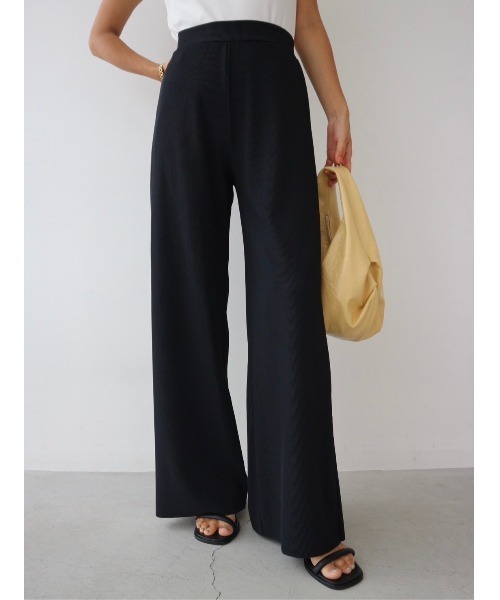 TRUNC(トランクエイティーエイト)の「Smooth Rib Wide Pants(その他パンツ・レディース・アイボリー/ブラック/ダークブルー・FREE)」の1枚目の写真