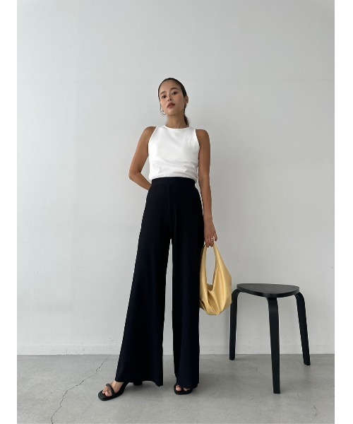 TRUNC(トランクエイティーエイト)の「Smooth Rib Wide Pants(その他パンツ・レディース・アイボリー/ブラック/ダークブルー・FREE)」の8枚目の写真
