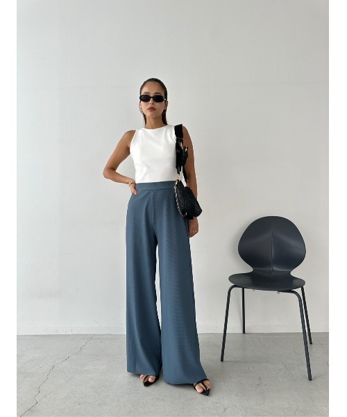 TRUNC(トランクエイティーエイト)の「Smooth Rib Wide Pants(その他パンツ・レディース・アイボリー/ブラック/ダークブルー・FREE)」の12枚目の写真