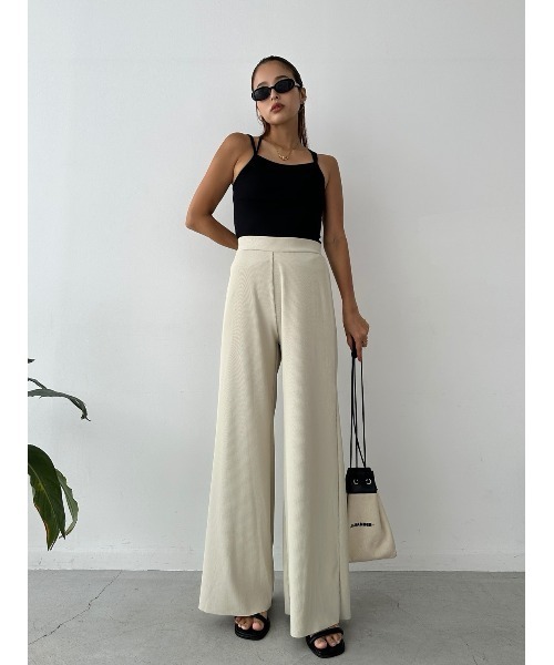 TRUNC(トランクエイティーエイト)の「Smooth Rib Wide Pants(その他パンツ・レディース・アイボリー/ブラック/ダークブルー・FREE)」の16枚目の写真